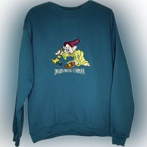 VINTAGE 90’s Disney Mickey’s Inc. Embroidered Dopey Crewneck Sweatshirt Size S